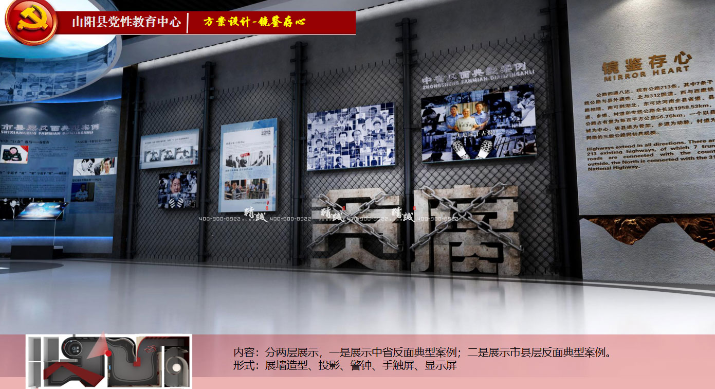 商洛山陽縣黨性教育中心展廳設(shè)計效果圖介紹 商洛山陽縣黨性教育中心展廳設(shè)計效果圖介紹