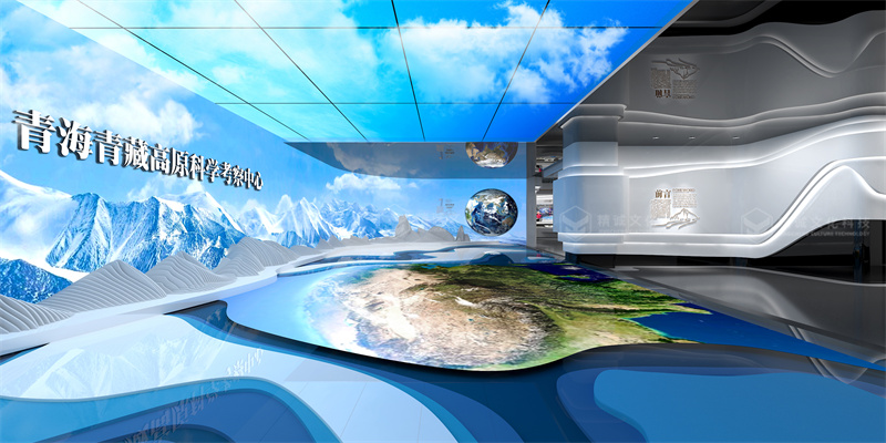 青?？茖W數據中心展廳設計-文博展廳案例