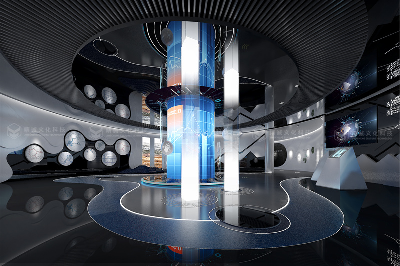 青?？茖W數據中心展廳設計-文博展廳案例